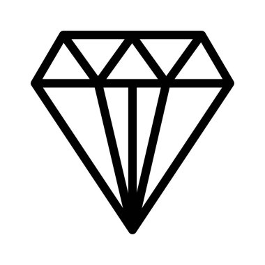 Elmas ince çizgi vektör simgesi 