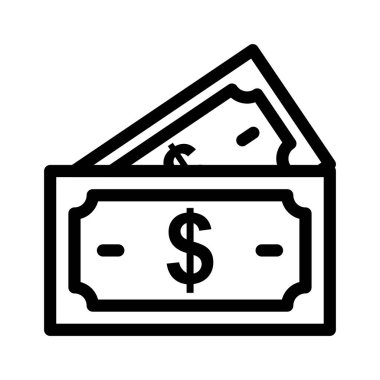 ödeme ince çizgi vektör simgesi 