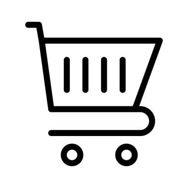 İnce çizgi vektör simge sepeti 