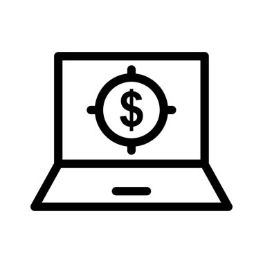 ödeme hedef ince çizgi vektör simgesi 