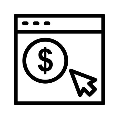 Online para vektör satırı simgesi