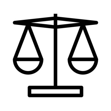 Hukuk ince çizgi vektör simgesi 