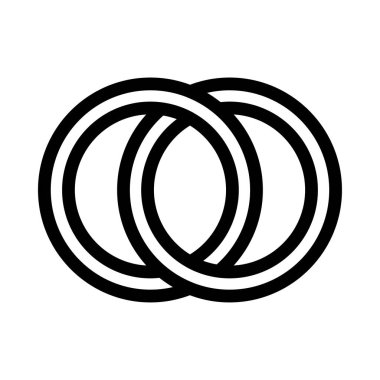 Yüzük ince çizgi vektör simgesi 