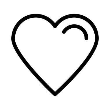 Kalp ince çizgi vektör simgesi 