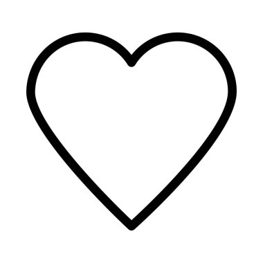 Kalp ince çizgi vektör simgesi 