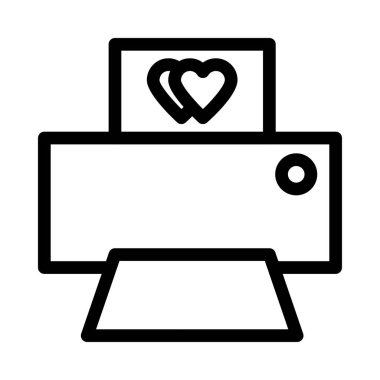 Yazıcı İnce Satır Vektörü Simgesi 