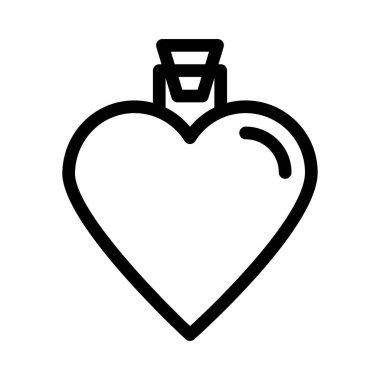 Kalp parfüm kalın satır vektör simgesi 