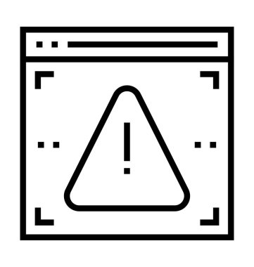 Web hata kalın satır vektör simgesi 