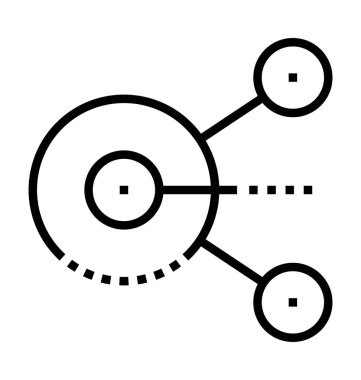 Ağ bağlantı kalın satır vektör simgesi 