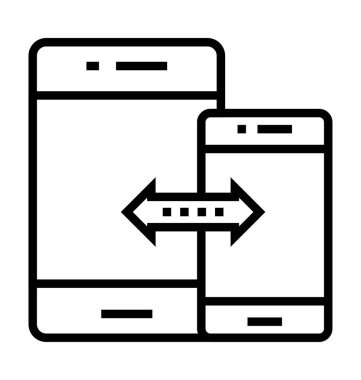 Dosya aktarımı kalın satır vektör simgesi 