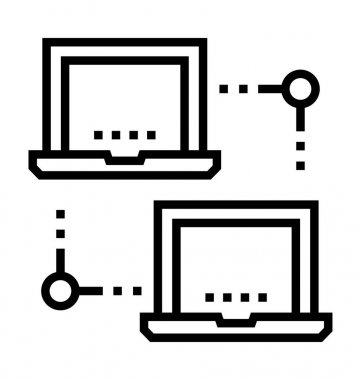 Veri Transfer kalın satır vektör simgesi 