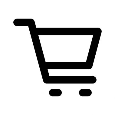 Arabası kalın satır vektör simgesi 