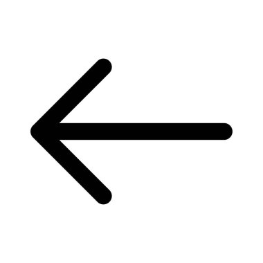 Kalın satır vektör simgesi ters 