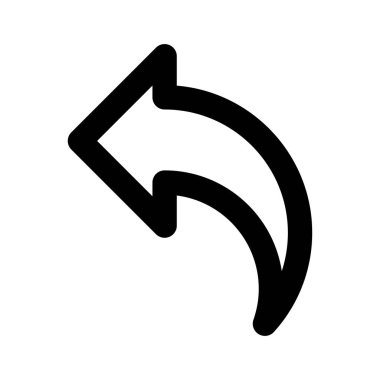 Kalın satır vektör simgesi ters 