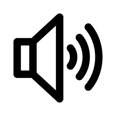 Hoparlör kalın satır vektör simgesi 