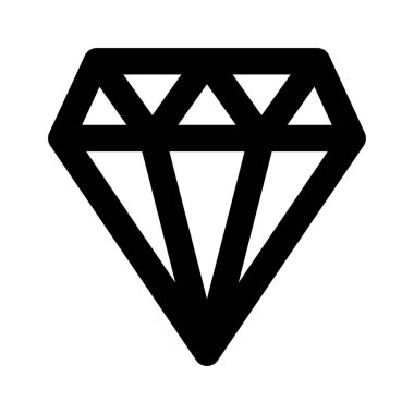 Elmas kalın satır vektör simgesi 