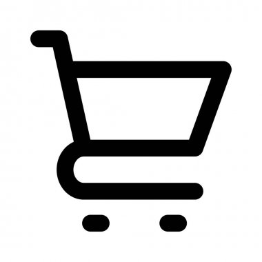 Arabası kalın satır vektör simgesi 