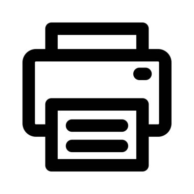 Yazıcı kalın satır vektör simgesi 
