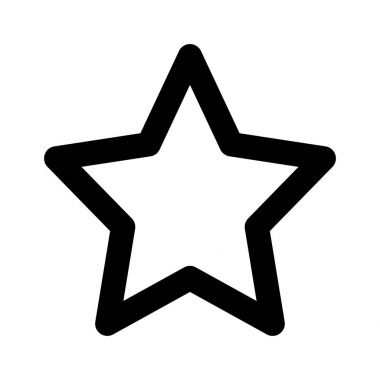 Yıldız kalın satır vektör simgesi 