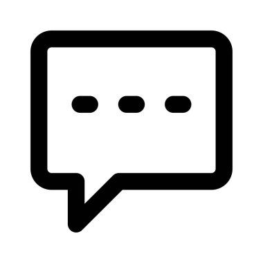 Sohbet kabarcık kalın satır vektör simgesi 