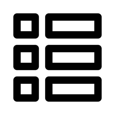 Web Menü kalın satır vektör simgesi 