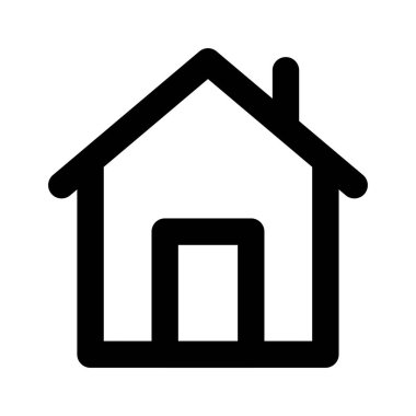 Evde kalın satır vektör simgesi 