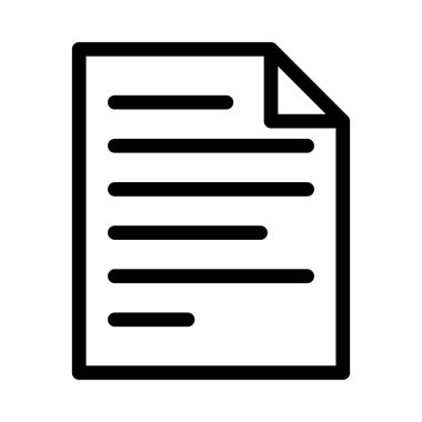 Belge ince çizgi vektör simgesi 