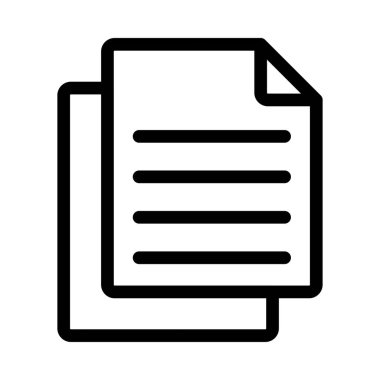 Belge ince çizgi vektör simgesi 