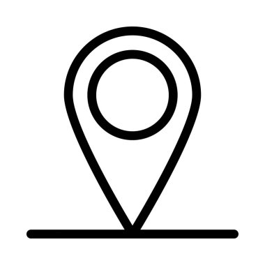 konum ince çizgi vektör simgesi 