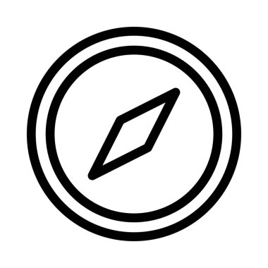 İnce çizgi vektör simge pusula 