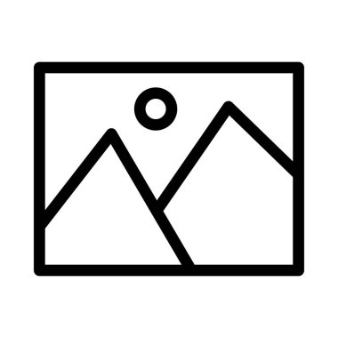 Görüntü ince çizgi vektör simgesi 