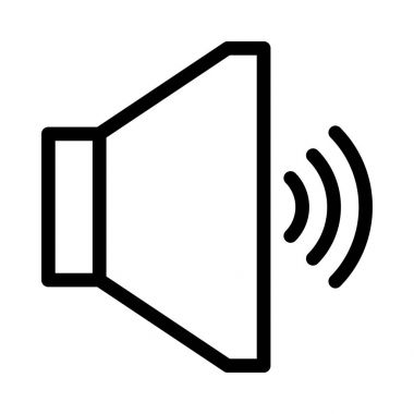 Hoparlör ince çizgi vektör simgesi 