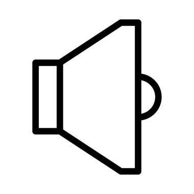 Hoparlör ince çizgi vektör simgesi 