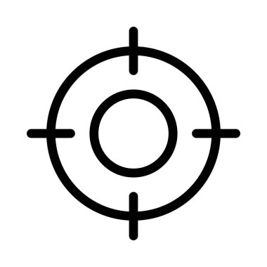 Hedef İnce Satır Vektör Simgesi 