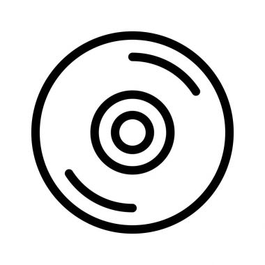 CD ince çizgi vektör simgesi 