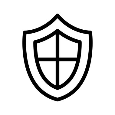 İnce çizgi vektör simge kalkan 