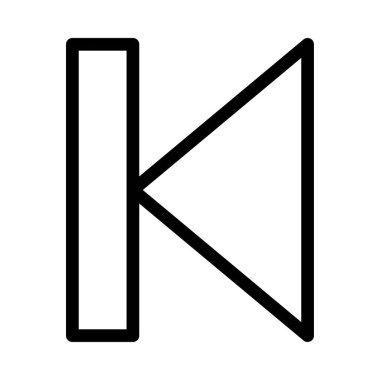 İnce çizgi vektör simgesi ters 