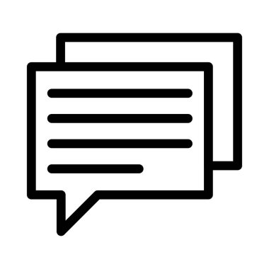 Sohbet ince çizgi vektör simgesi 