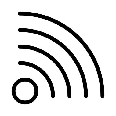 Sinyal ince çizgi vektör simgesi 