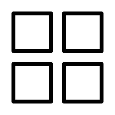 Web menüsü ince çizgi vektör simgesi 