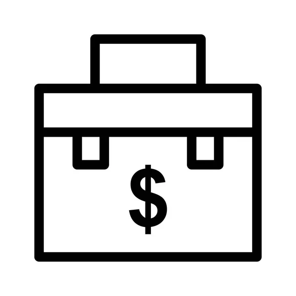 Financiën Tas Dunne Lijn Vector Icon — Stockvector