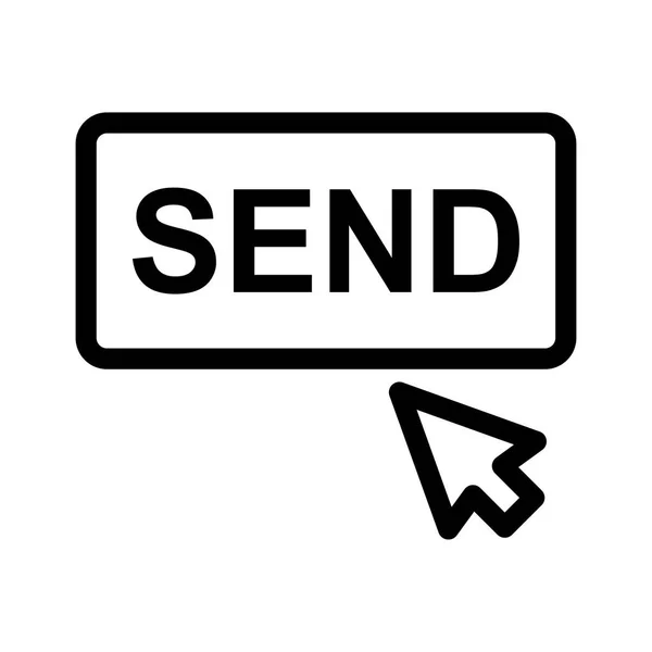 Send Vector Line Icon — Stock Vector