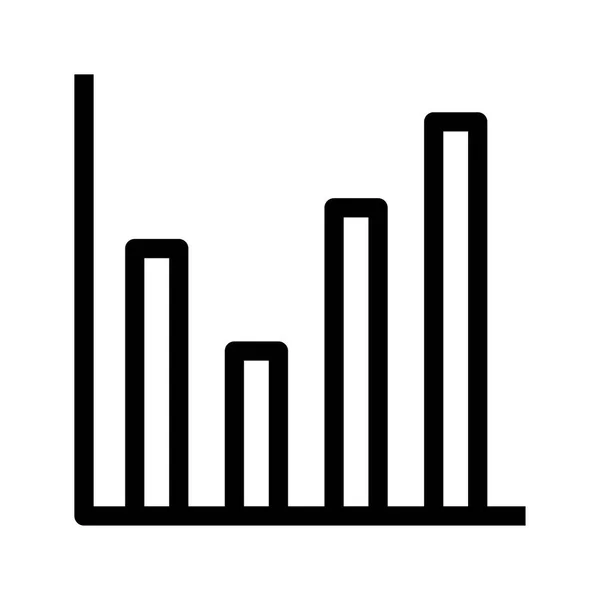 Graph tunn linje vektor symbol — Stock vektor