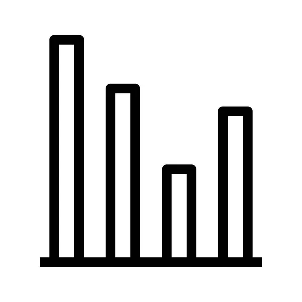 Graph tunn linje vektor symbol — Stock vektor