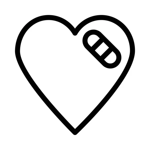 Εικονίδιο διάνυσμα λεπτή γραμμή της καρδιάς — Διανυσματικό Αρχείο