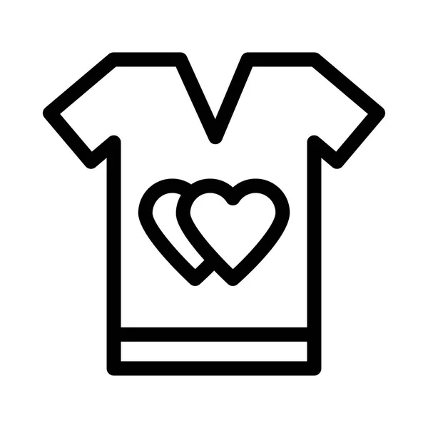 T Shirt τολμηρή γραμμή εικονίδιο του φορέα — Διανυσματικό Αρχείο