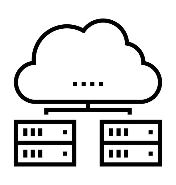 Cloud Computing línea Vector icono — Archivo Imágenes Vectoriales