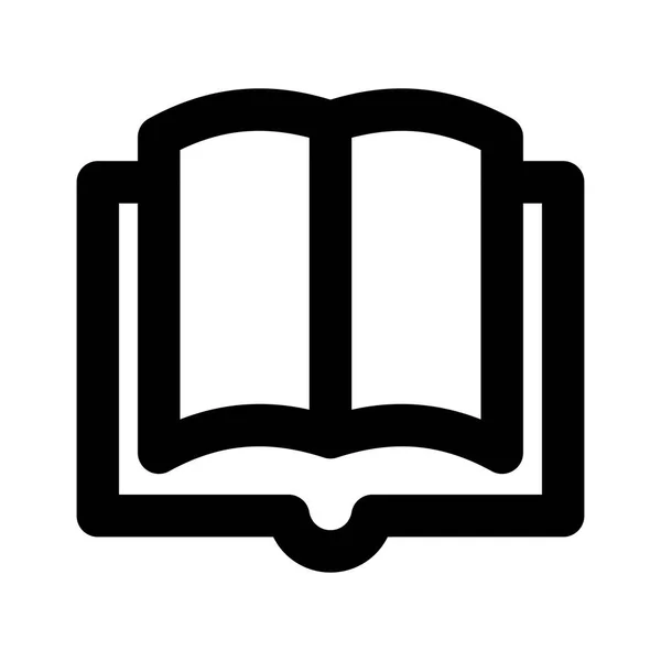 Buch öffnen Fettlinien-Vektor-Symbol — Stockvektor