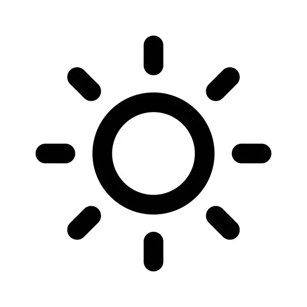Sonne fett Linie Vektor Symbol — Stockvektor