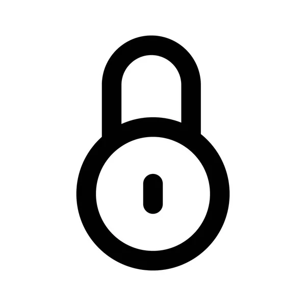 LOCK BOLD LINE VECTOR ICON — Stock Vector